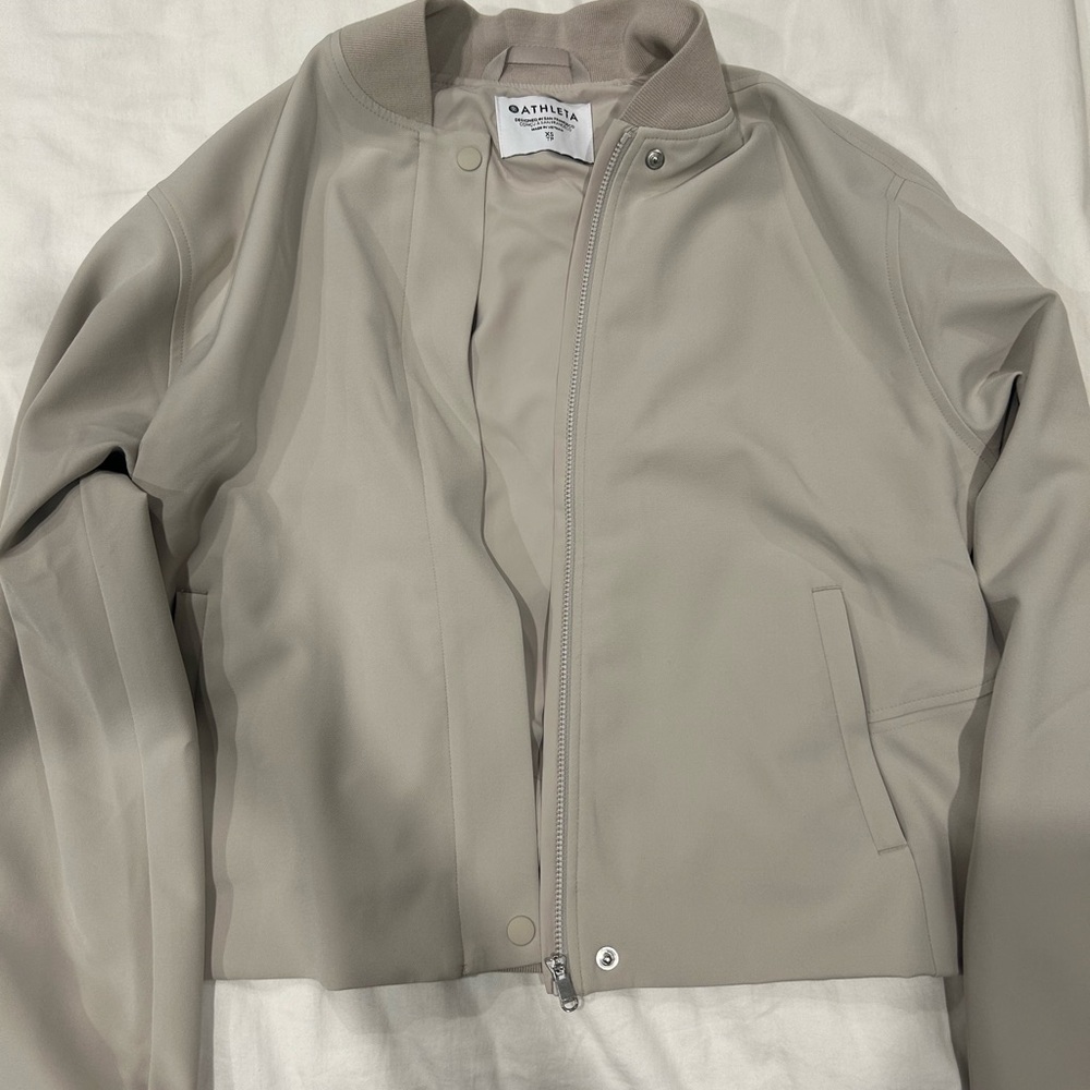 Athleta Endless Bomber Jacket - Tan